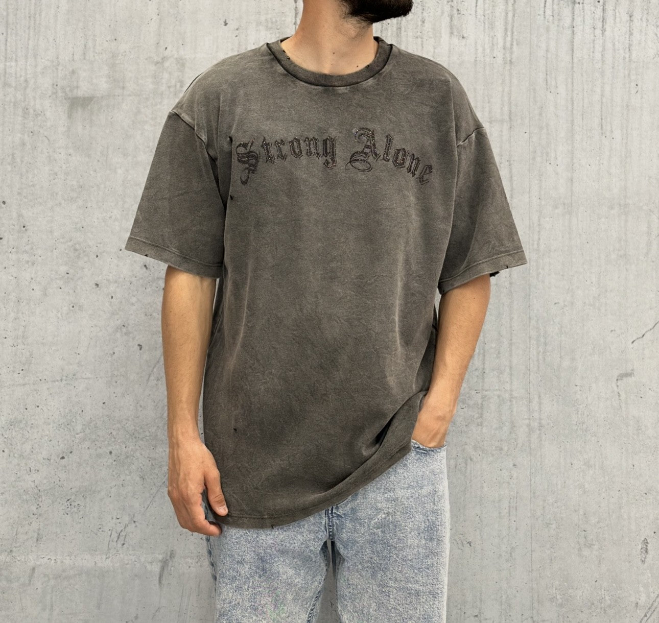 T-SHIRT OVERSIZE - HAMEN - ART. STRONG ALONE - COL. NERO