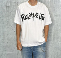 T-SHIRT OVERSIZE STAMPA - FUCK YOUR LIFE - ART. TS001207 - COL. BIANCO