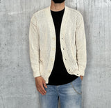 CARDIGAN RETE - BERNA-  *ART. 230186505 - COL. LINO (BEIGE)