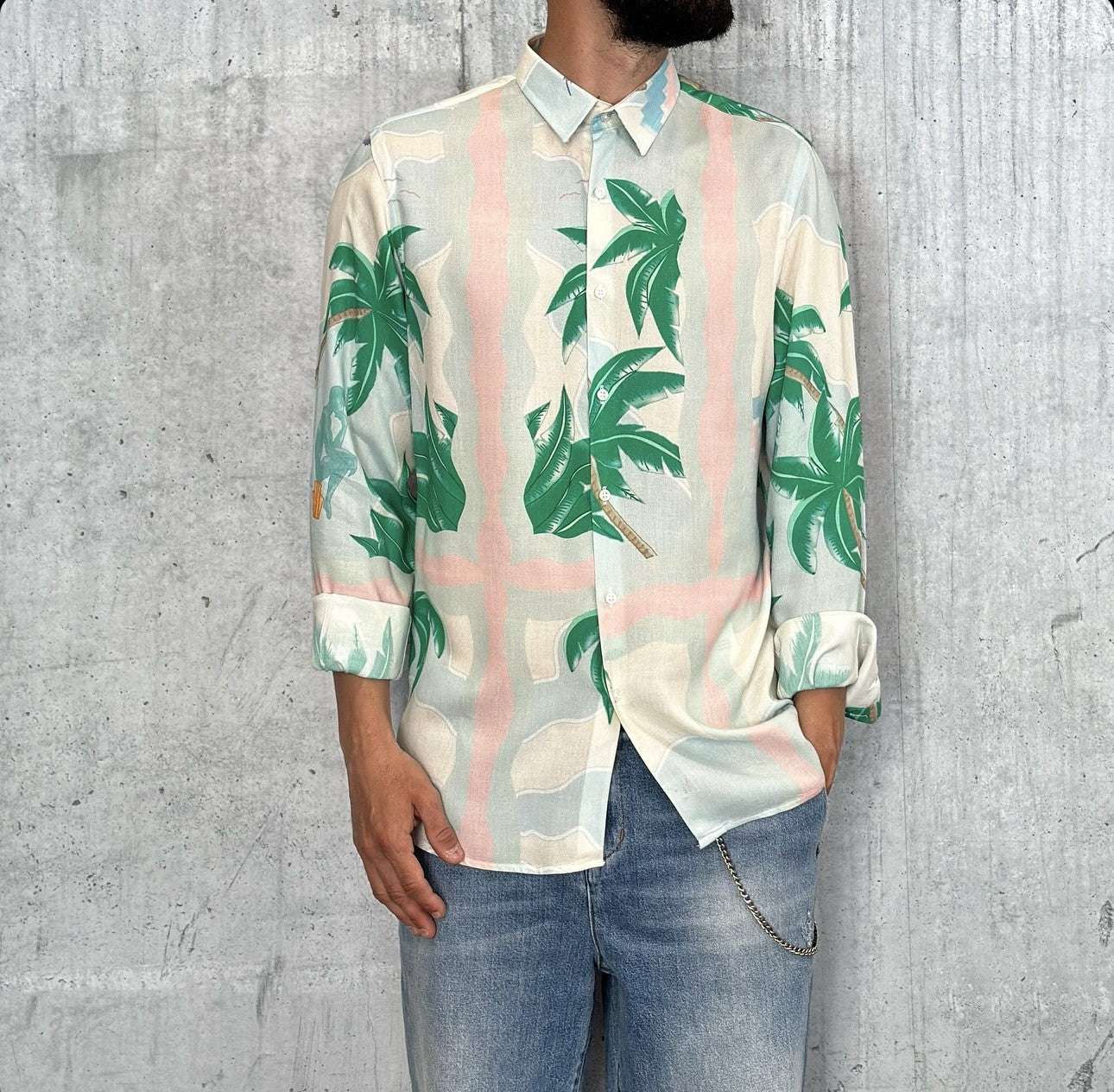 CAMICIA VISCOSA - WHY NOT BRAND - ART. CF13 - COL. GREEN PALM