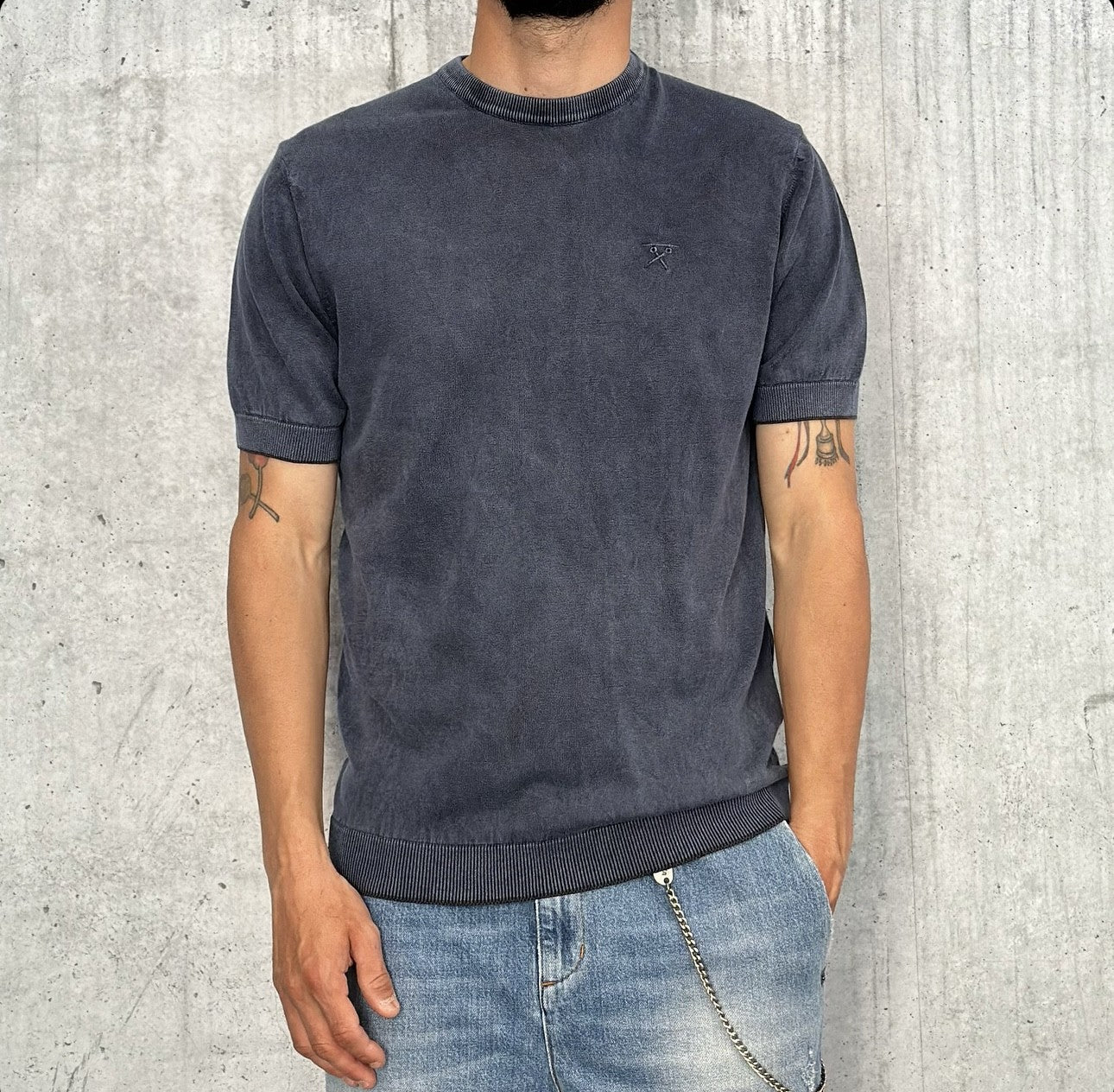 T-SHIRT GIROCOLLO - BERNA - *ART. 243206396 - COL. BLU DENIM