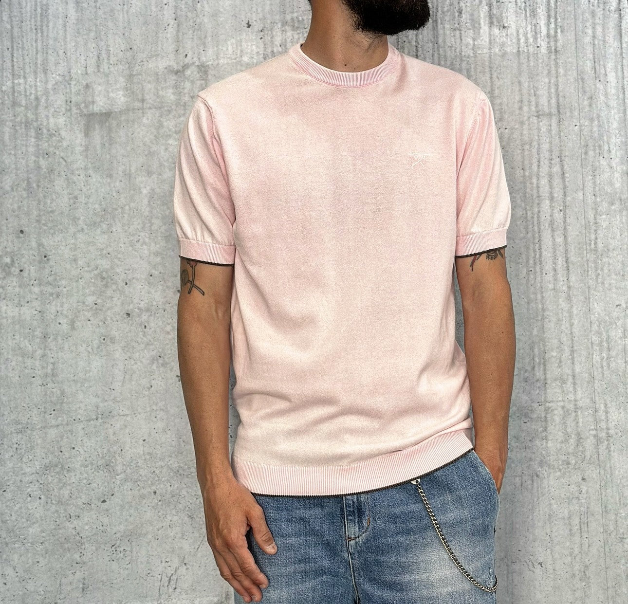 T-SHIRT GIROCOLLO - BERNA - *ART. 24320611 - COL. ROSA