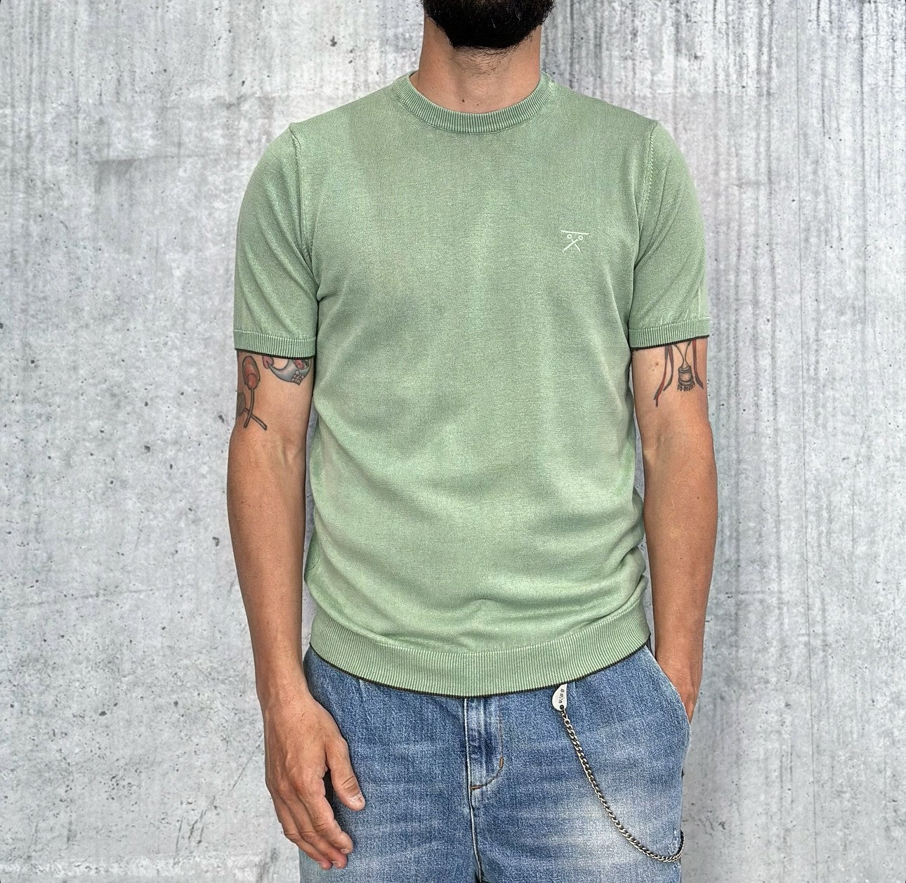 T-SHIRT GIROCOLLO - BERNA - *ART. 2432066 - COL. VERDE