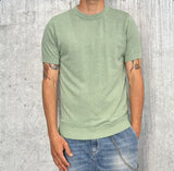 T-SHIRT GIROCOLLO TRAFORATA - BERNA - *ART. 243204584 - COL. VERDE