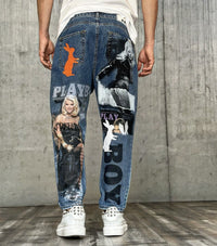 JEANS STAMPA PLAYBOY - BERNA - *ART. 20519920 - COL. DENIM