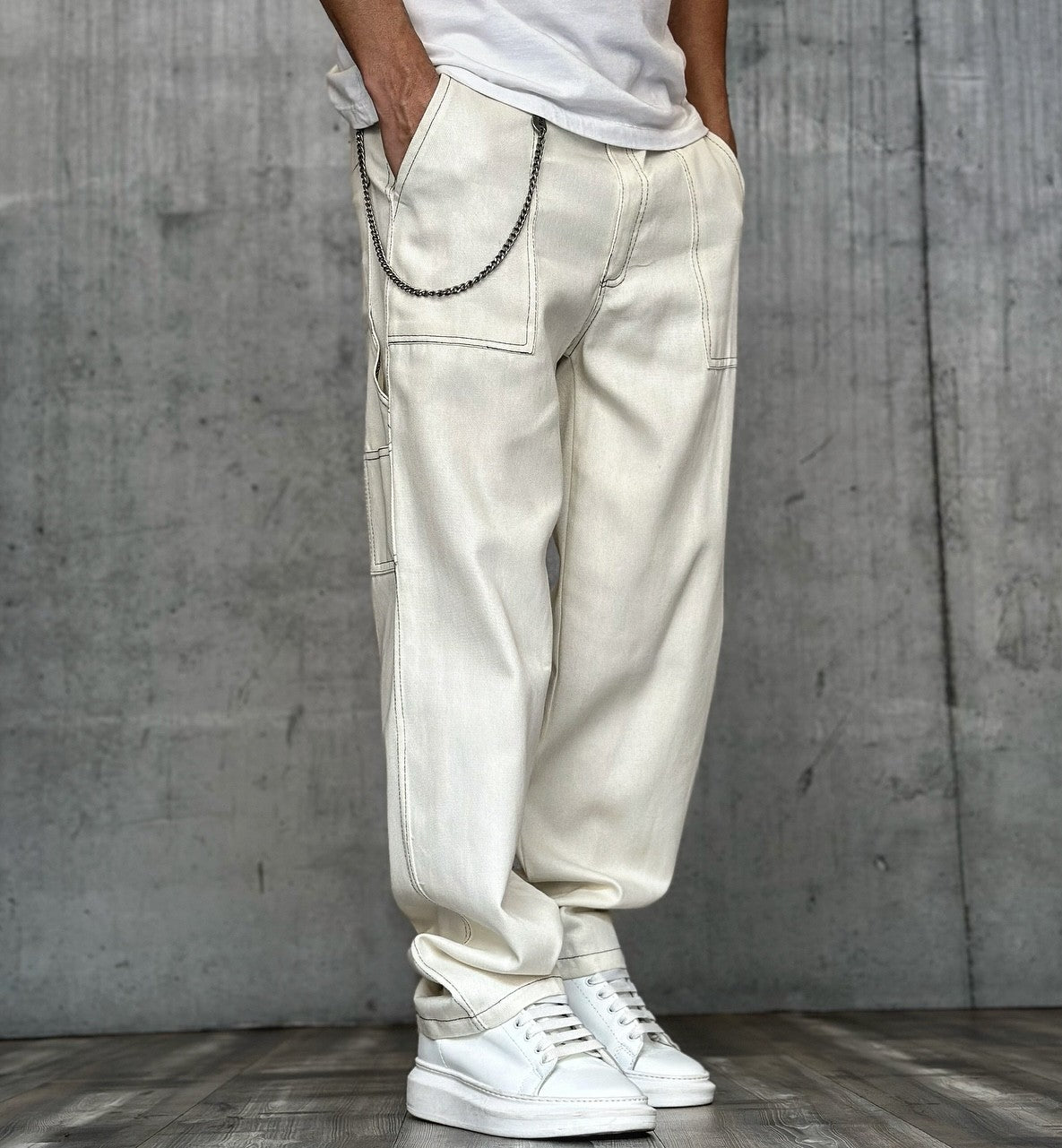 PANTALONE WORK - PABLIC - BERNA - *ART. 23503724 - COL. LATTE