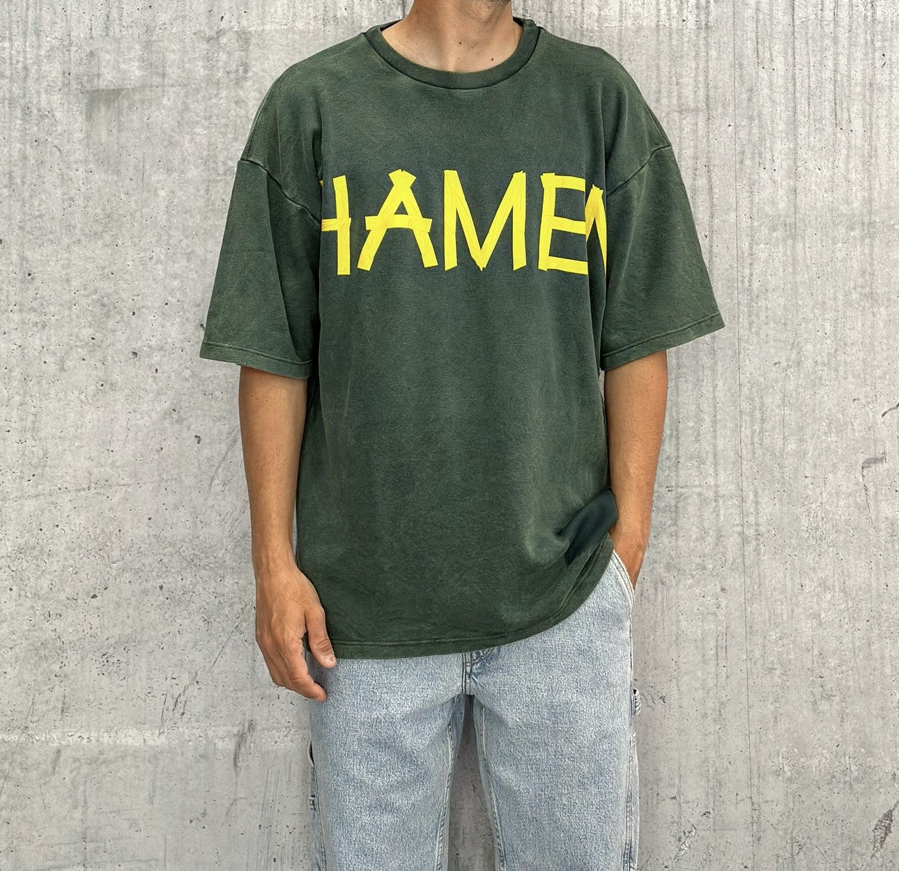 T-SHIRT OVERSIZE LOGO - HAMEN - ART. SUMMER - COL. VERDE