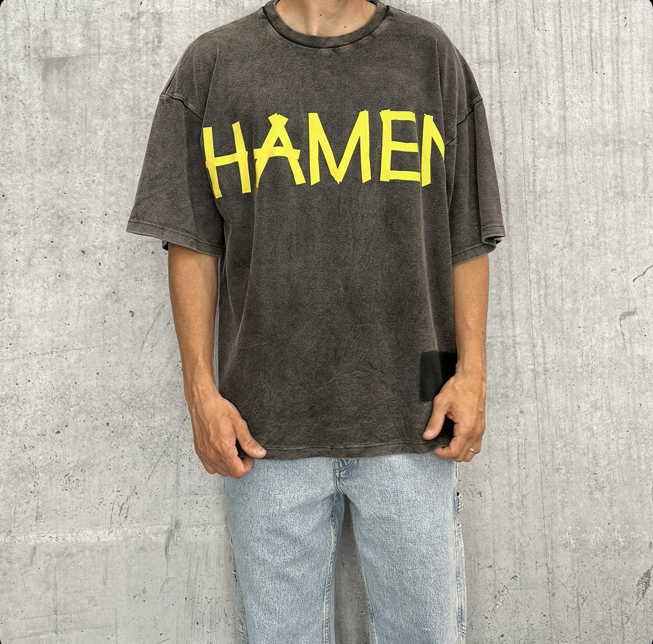 T-SHIRT OVERSIZE LOGO - HAMEN - ART. SUMMER - COL. NERO STONE