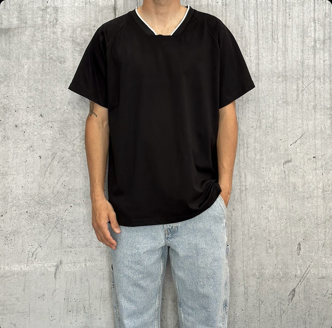 T-SHIRT OVERSIZE - NEW JOB BRAND - ART. LU2939-1555 - COL. NERO