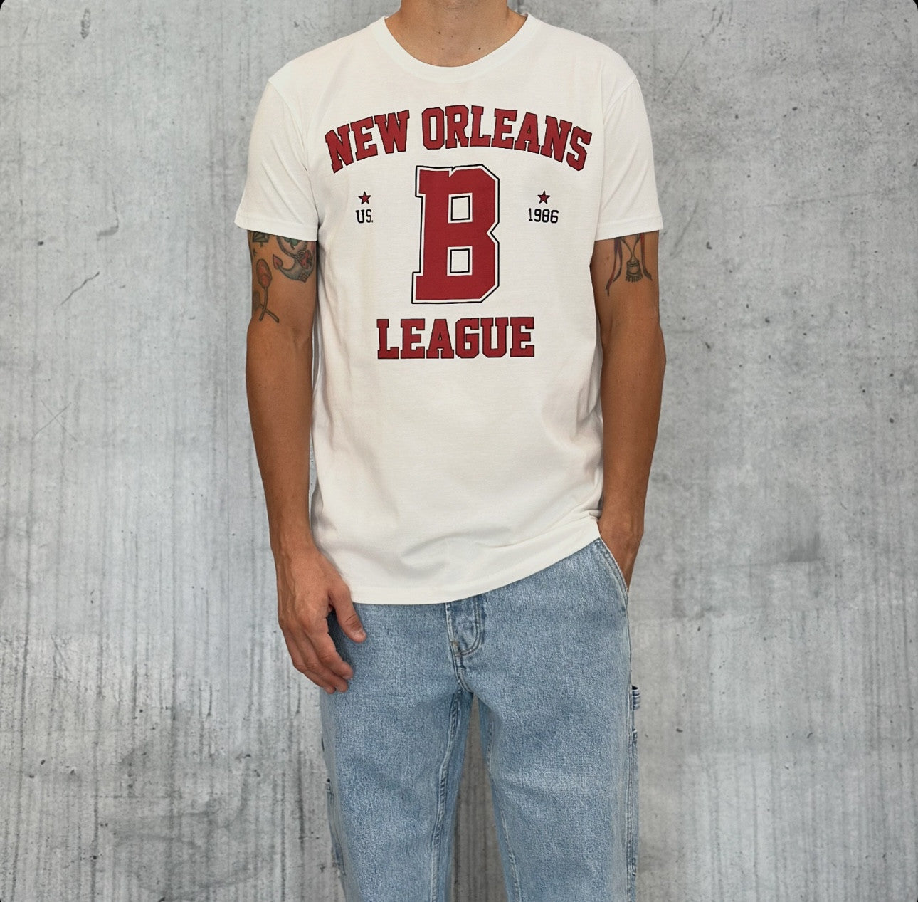 T-SHIRT JERSEY NEW ORLEANS - BERNA - *ART. 246145128 - COL. PANNA