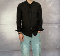 CAMICIA COLLETTO IN LINO - BERNA - *ART. 230310