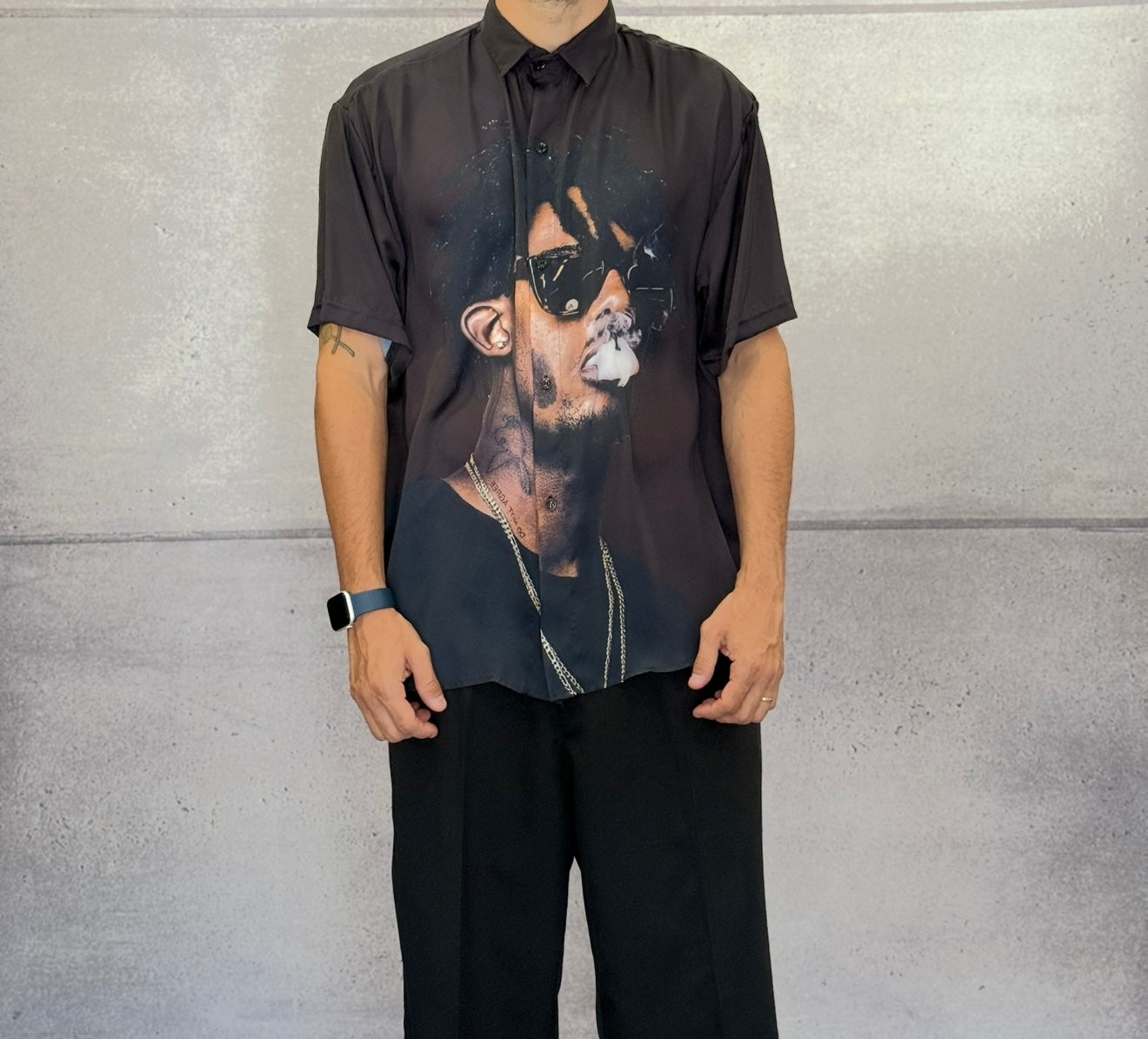 CAMICIA DO NOT AGREE OVERSIZE VISCOSA M/M - HAMEN - ART. J4044