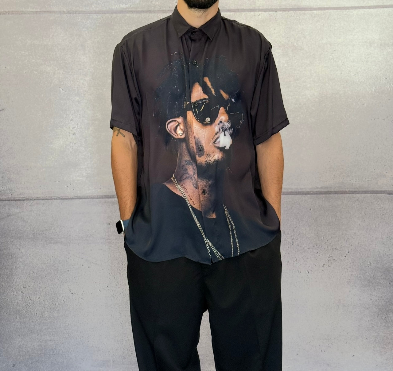CAMICIA DO NOT AGREE OVERSIZE VISCOSA M/M - HAMEN - ART. J4044
