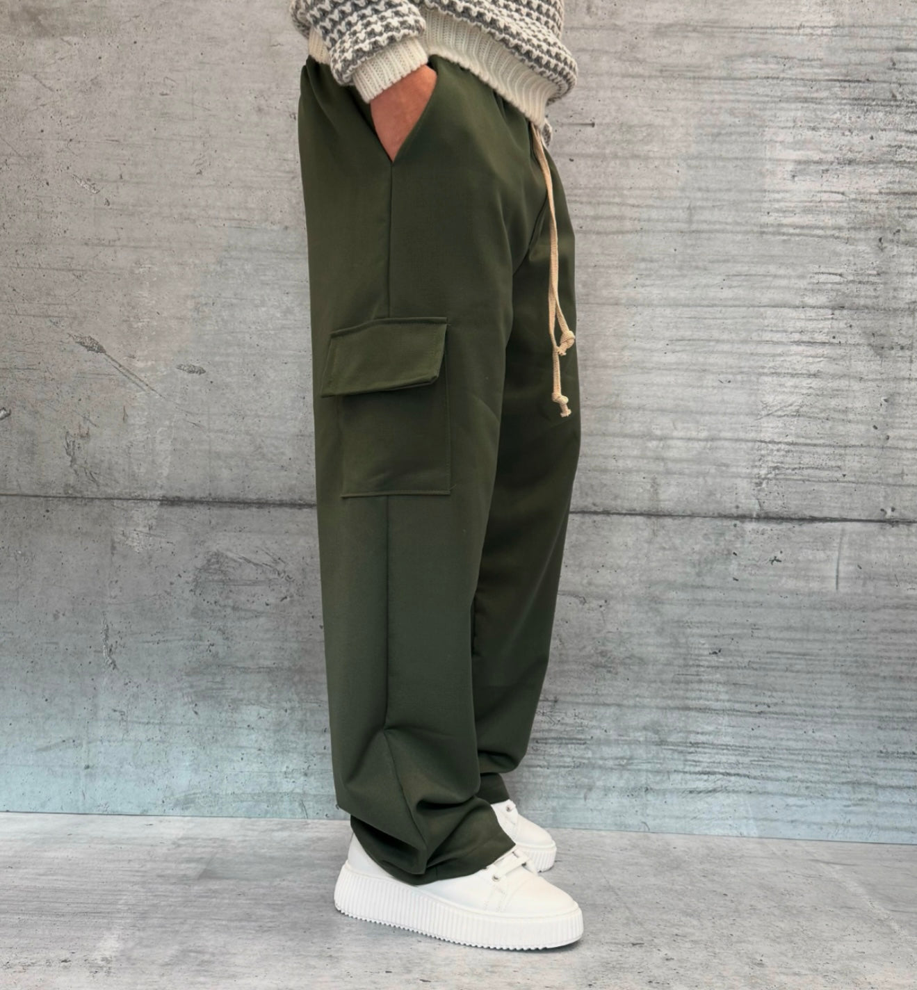 PANTALACCIO TASCONE CARGO - ART. MARCUS - HAMEN - COL. VERDE MILITARE