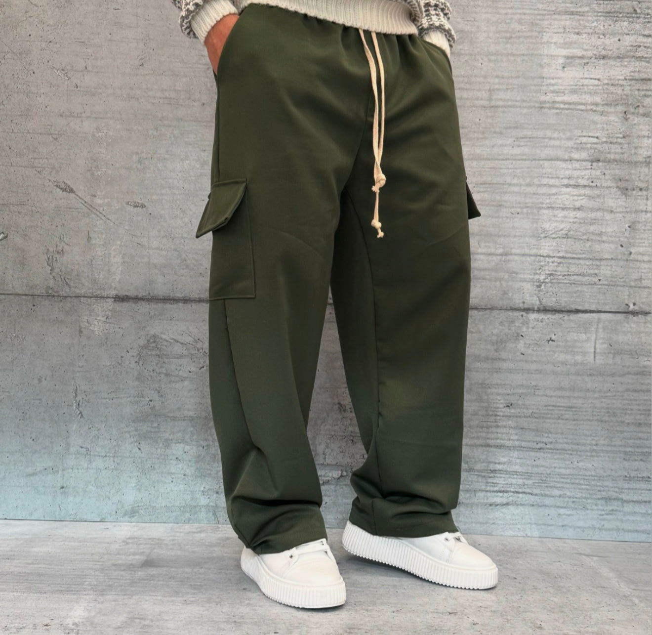 PANTALACCIO TASCONE CARGO - ART. MARCUS - HAMEN - COL. VERDE MILITARE