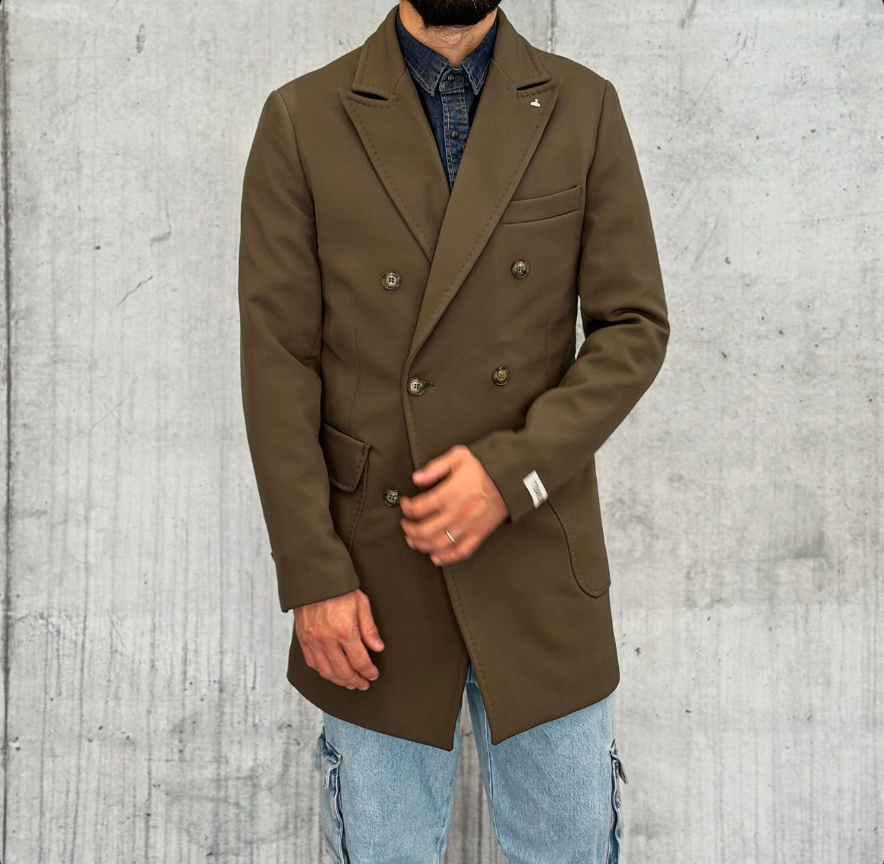 CAPPOTTO DOPPIOPETTO - BERNA - ART. 24606957 - COL. VERDE MILITARE