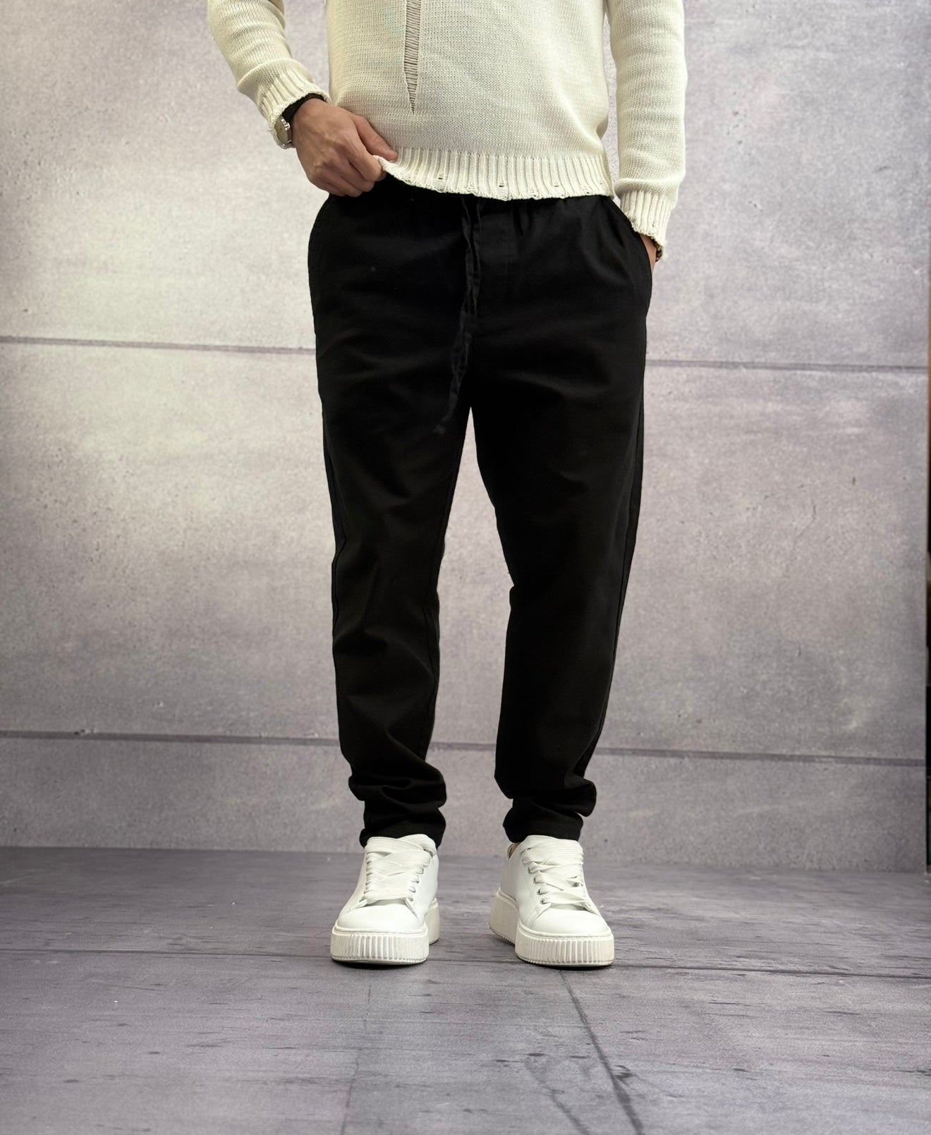 PANTALONE ELASTICO IN VITA MISTO LINO - ONLY&SONS - ART. 22024966
