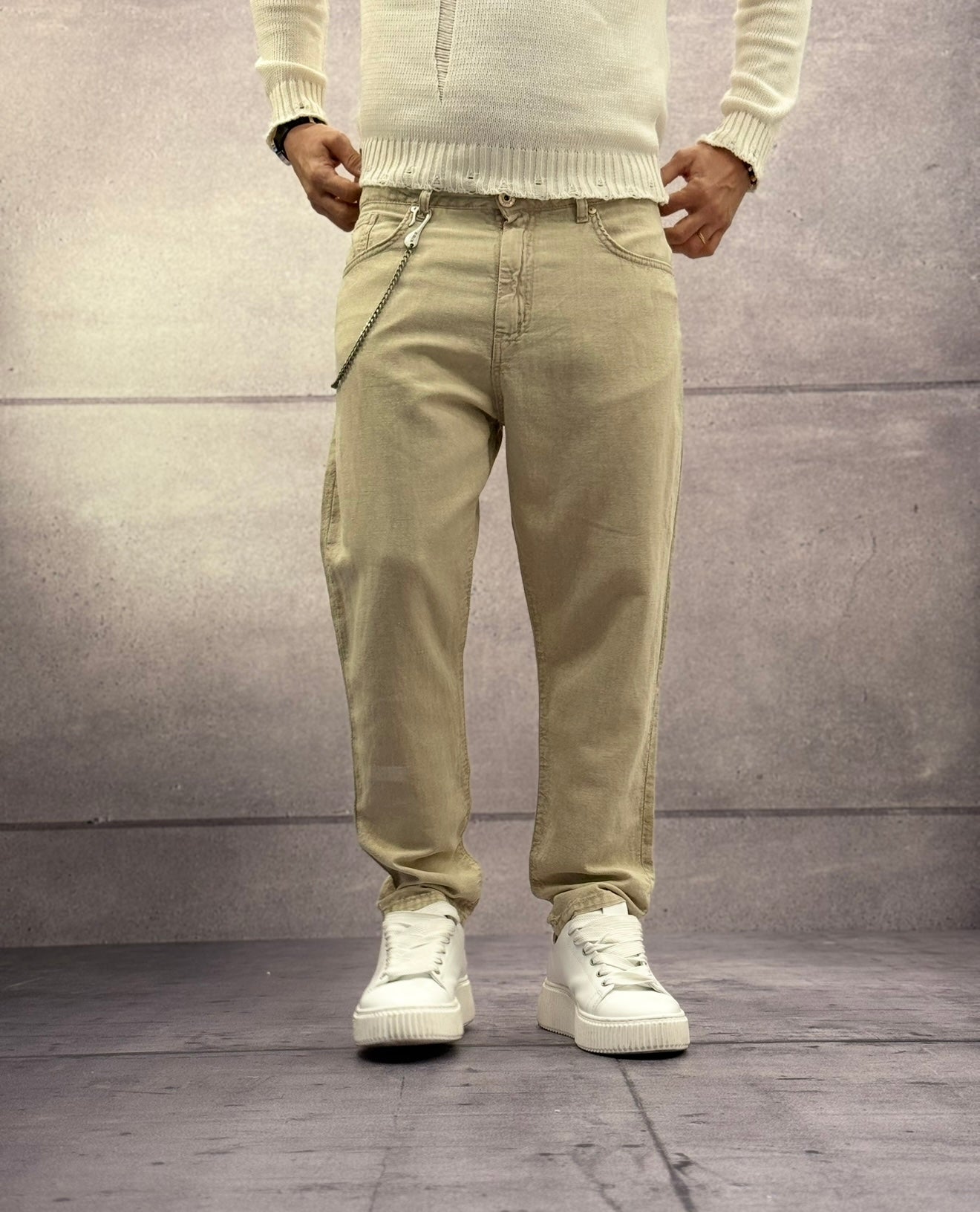 PANTALONE MISTO LINO - BERNA - ART. 251053