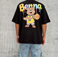 T-SHIRT OVER STAMPA ORSO - BERNA - ART. 2463871 - COL. NERO