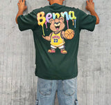 T-SHIRT OVER STAMPA ORSO - BERNA - ART. 246387193 - COL. VERDE BOSCO