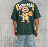 T-SHIRT OVER STAMPA ORSO - BERNA - ART. 246387193 - COL. VERDE BOSCO