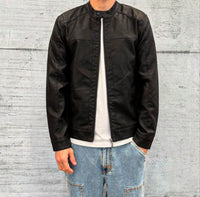 GIUBBINO BOMBER ECOPELLE  - ONLY&SONS - ART. 22012339 - COL.  BLACK (NERO)