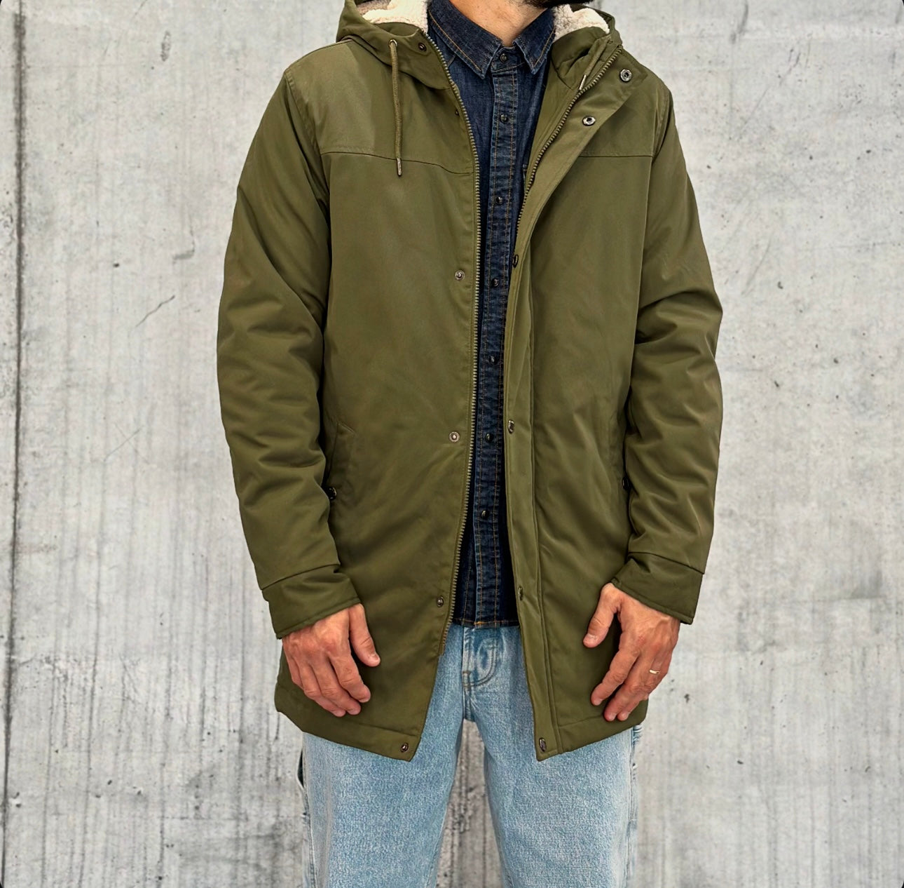 GIUBBINO PARKA CON CAPPUCCIO - ONLY&SONS - ART. 22025690 - COL.  OLIVE NIGHT