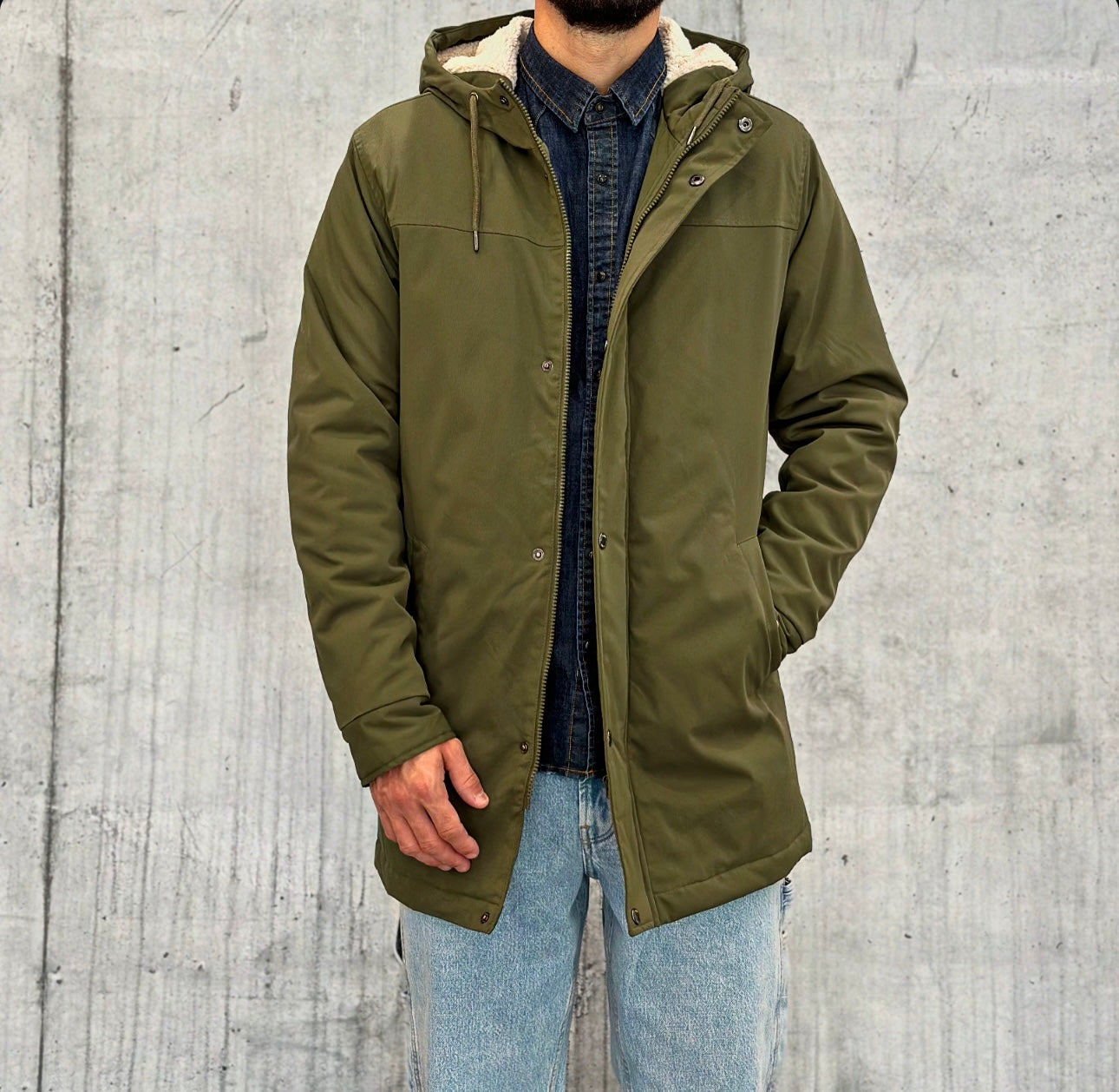 GIUBBINO PARKA CON CAPPUCCIO - ONLY&SONS - ART. 22025690 - COL.  OLIVE NIGHT