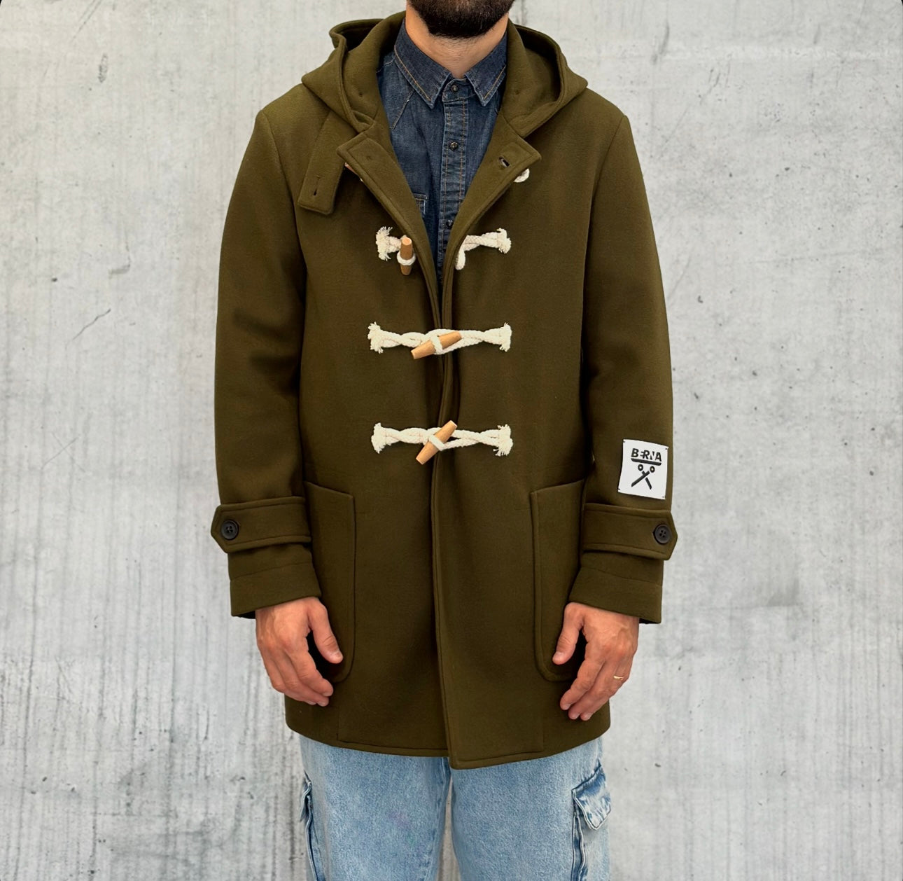 PARKA CAPPOTTO CON CAPPUCCIO- BERNA - *ART. 23308057 - COL. VERDE MILITARE