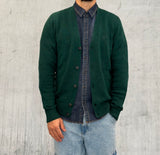 CARDIGAN V LAMBSWOOL - BERNA - *ART. 23303088 - COL. VERDE BOTTIGLIA