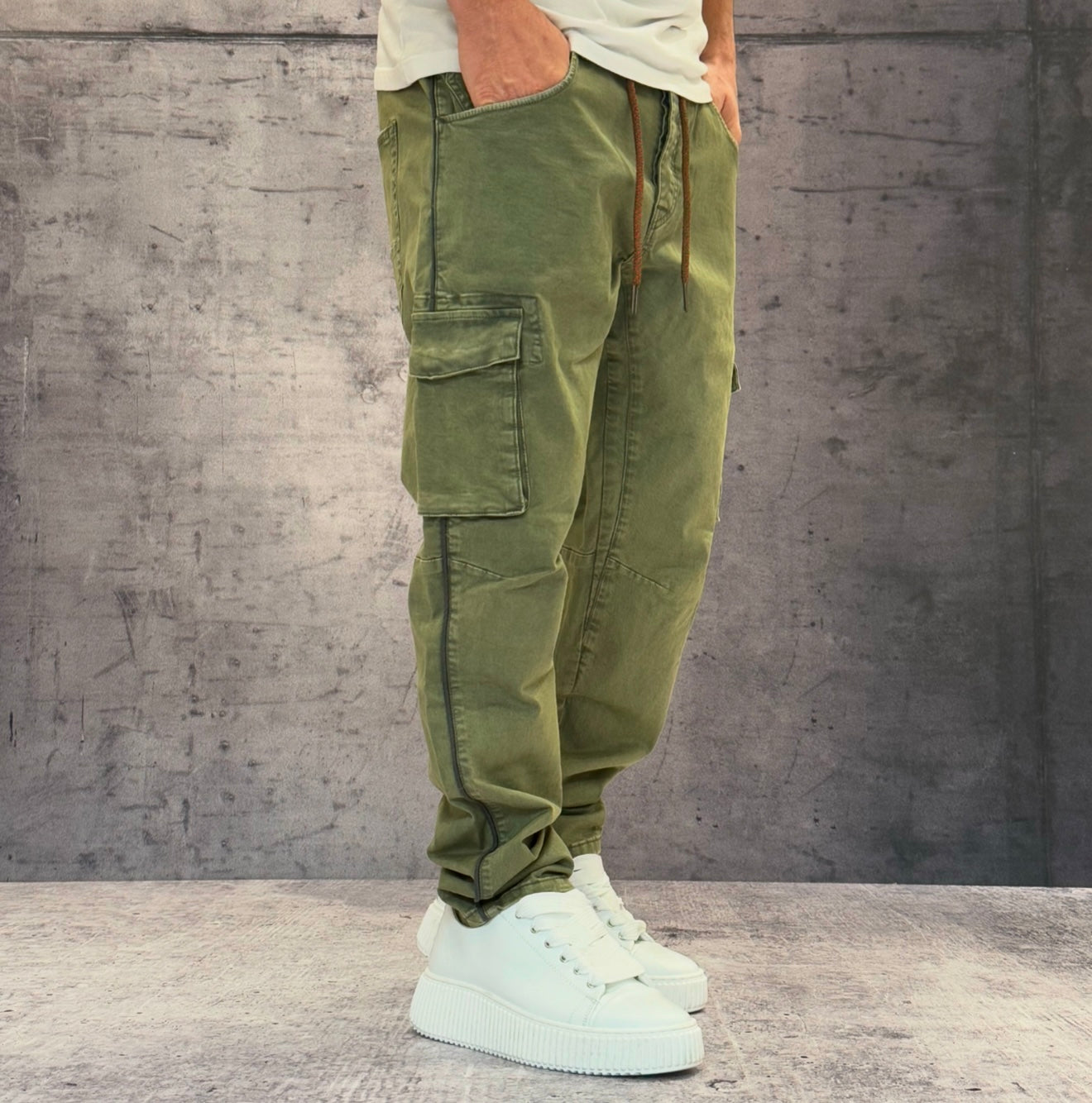 PANTALONE TASCONATO - ONLY&SONS - ART. 22015841 - COL. OLIVE NIGHT