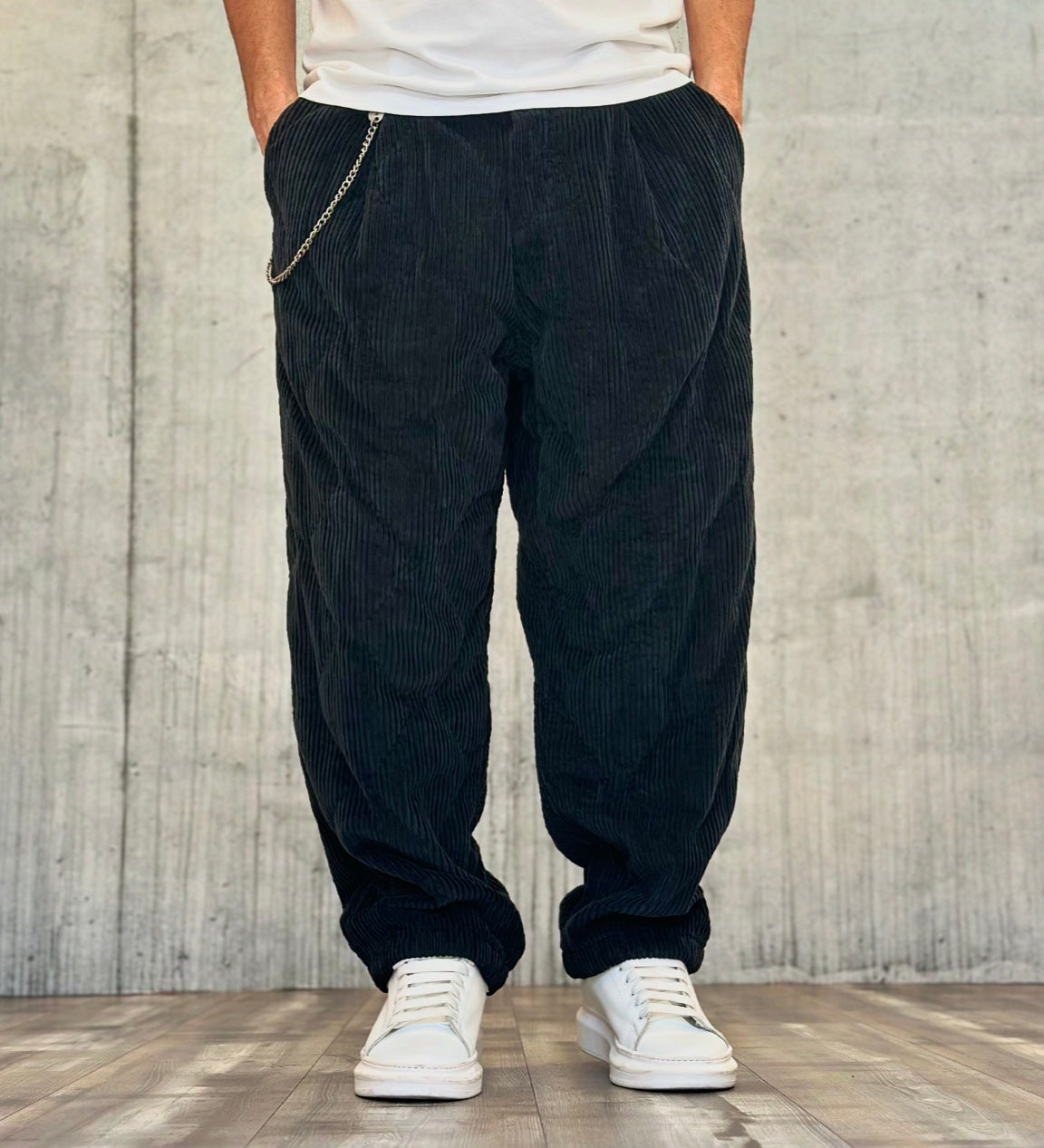 PANTALONE OVER VELLUTO - BERNA - ART. 2462631 - COL. NERO