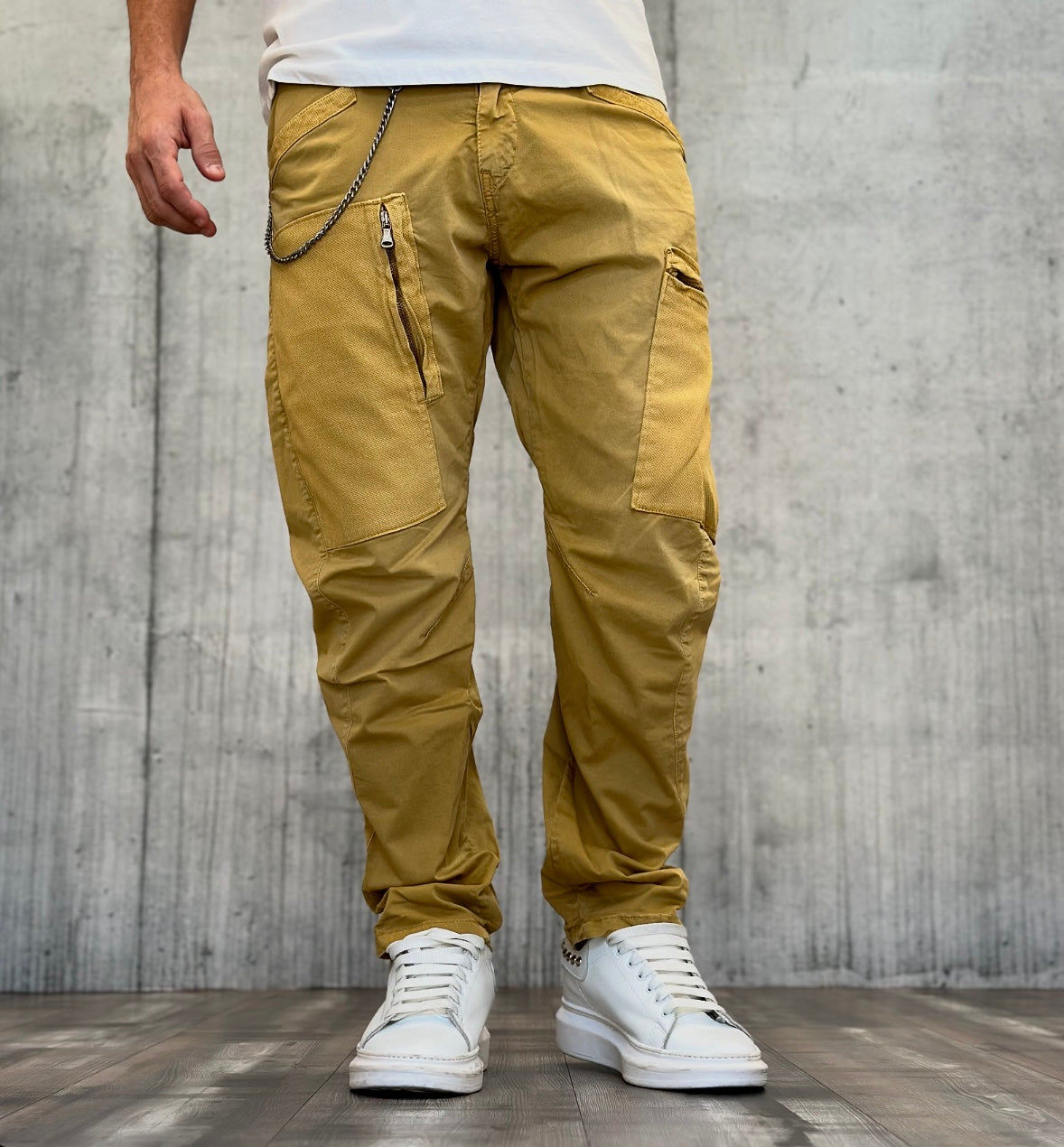 PANTALONE TASCONATO CARGO CROPPED - BL.11 - ART. PEREZ248 - COL. NESPOLA