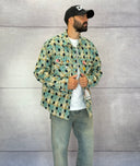 CAMICIA A QUADRI CON SPILLE + ROTTURE - BERNA - ART. 25228130 - COL. TURCHESE