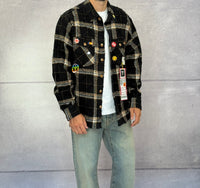 CAMICIA A QUADRI CON SPILLE + ROTTURE - BERNA - ART. 25227930 - COL. NERO