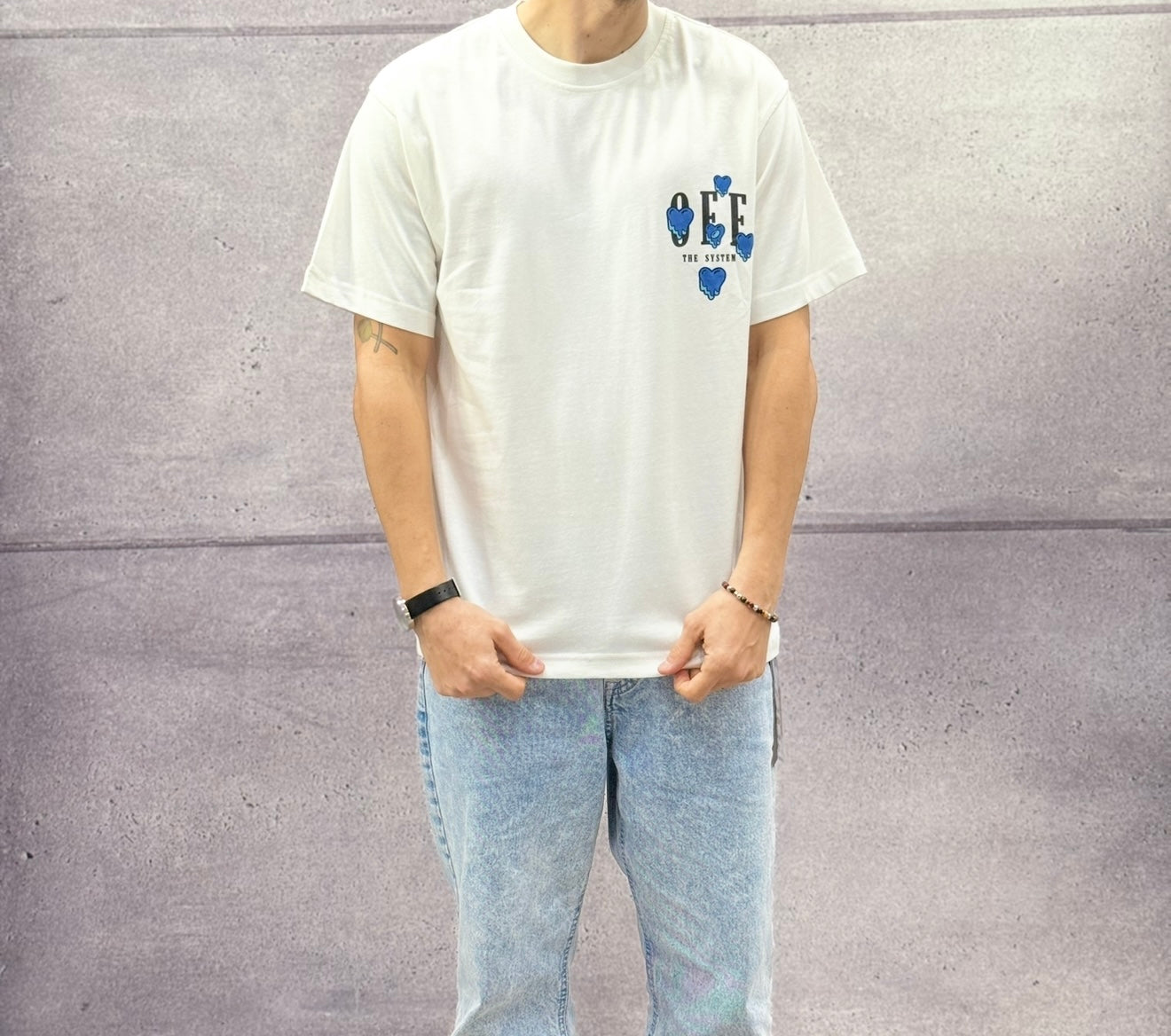 T-SHIRT OVERSIZE OFF THE SYSTEM CUORI - PLUS EIGHTEEN - ART. ST-6504