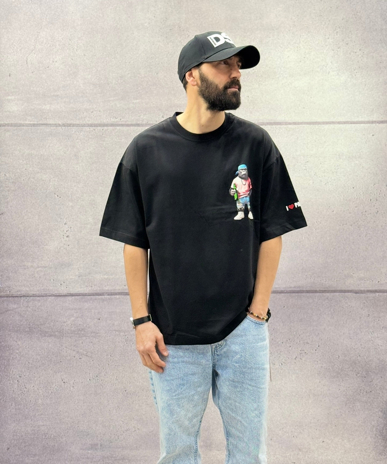 T-SHIRT OVERSIZE OFF THE SYSTEM GORILLA - PLUS EIGHTEEN - ART. PA-6991