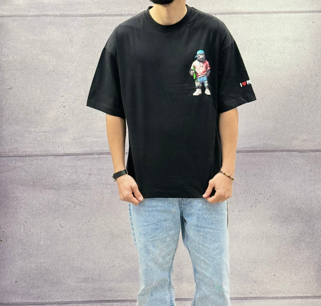 T-SHIRT OVERSIZE OFF THE SYSTEM GORILLA - PLUS EIGHTEEN - ART. PA-6991