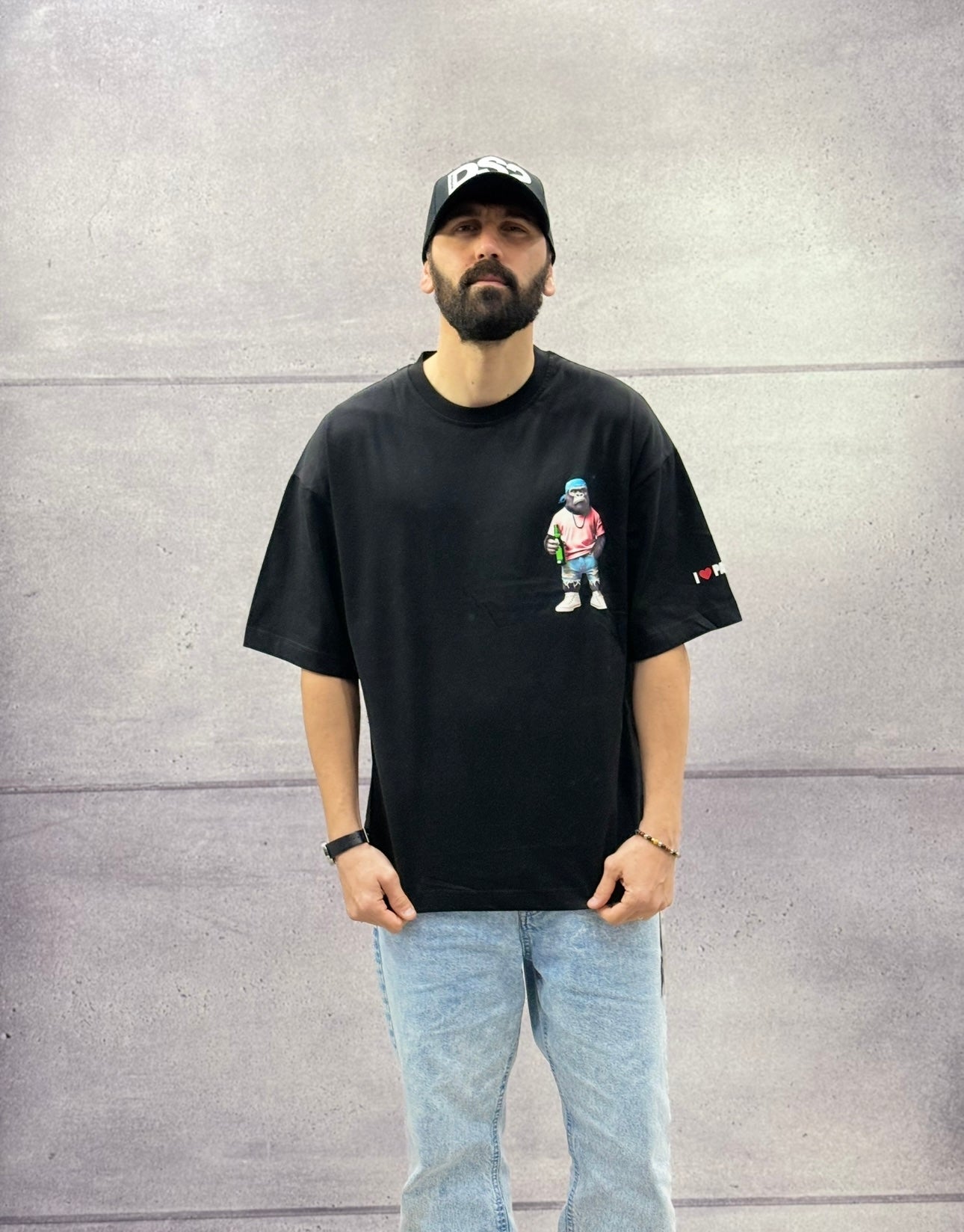 T-SHIRT OVERSIZE OFF THE SYSTEM GORILLA - PLUS EIGHTEEN - ART. PA-6991