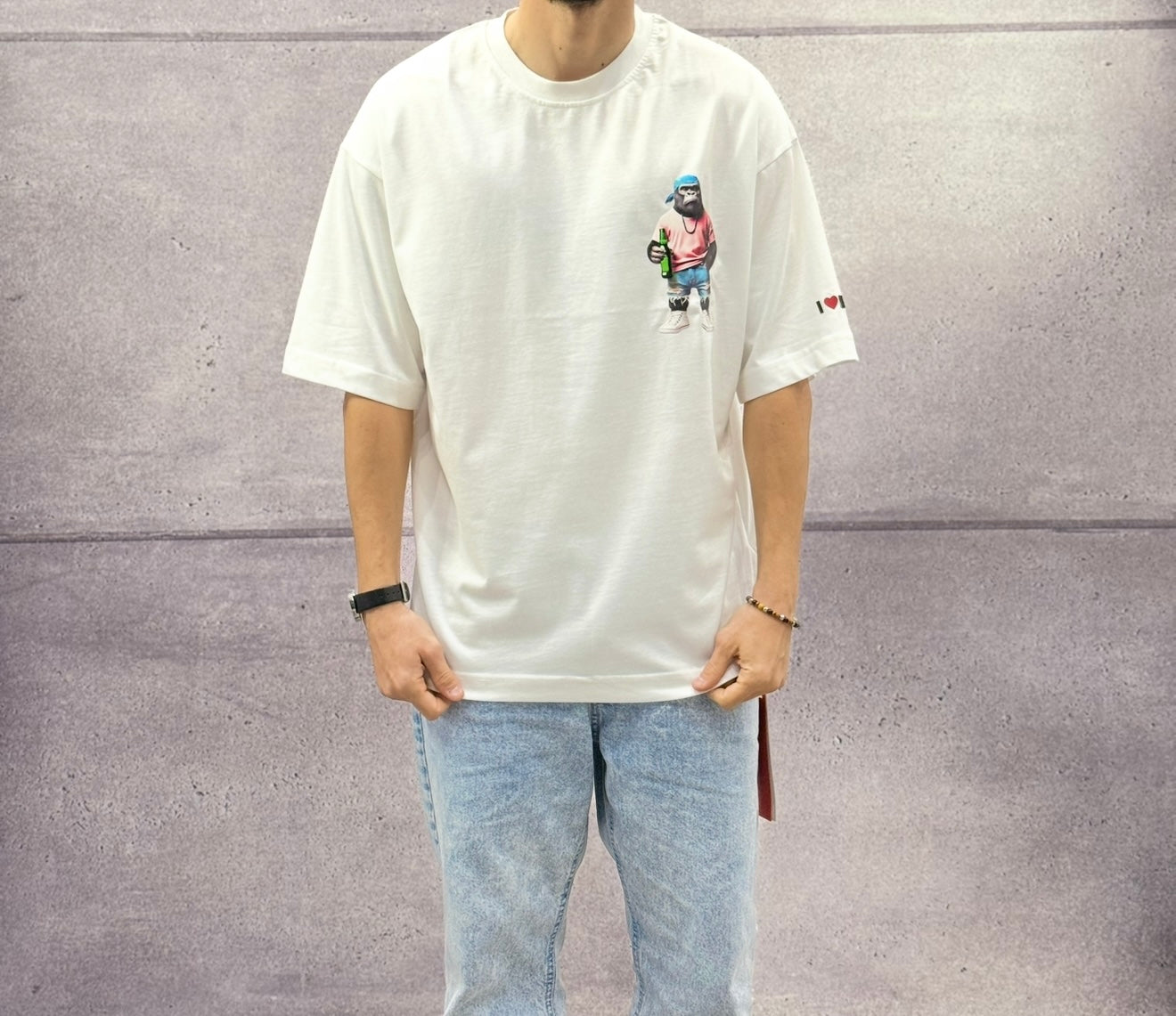 T-SHIRT OVERSIZE OFF THE SYSTEM GORILLA - PLUS EIGHTEEN - ART. PA-6991