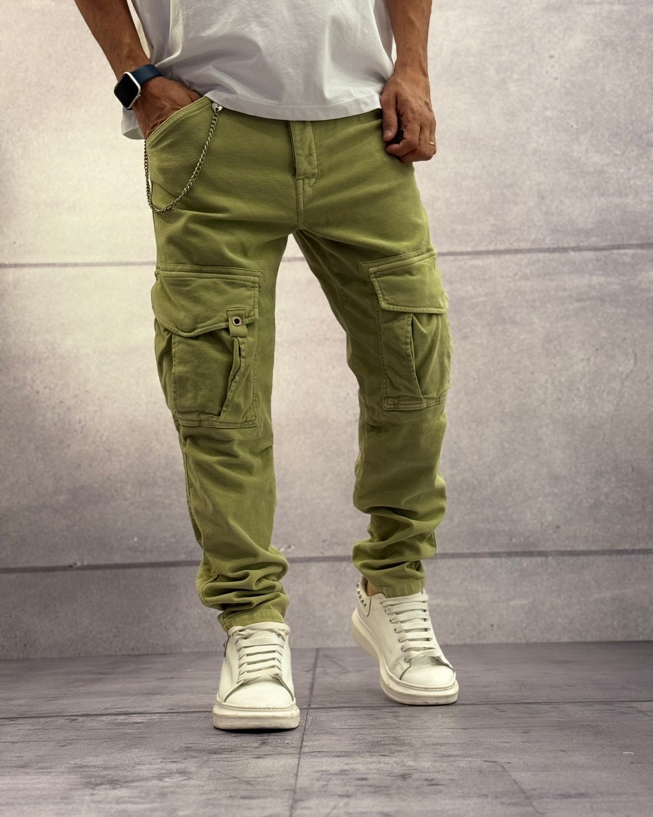 PANTALONE TASCONE FUSTAGNO - BERNA - ART. 223089348 - VERDE PANTONE