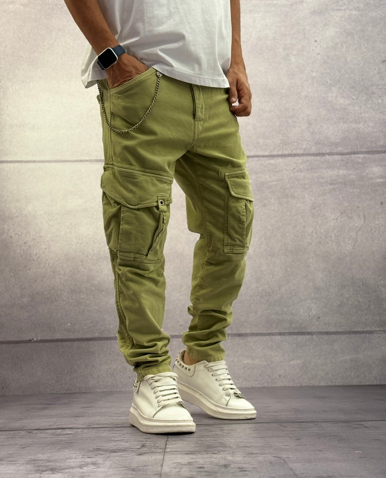 PANTALONE TASCONE FUSTAGNO - BERNA - ART. 223089348 - VERDE PANTONE