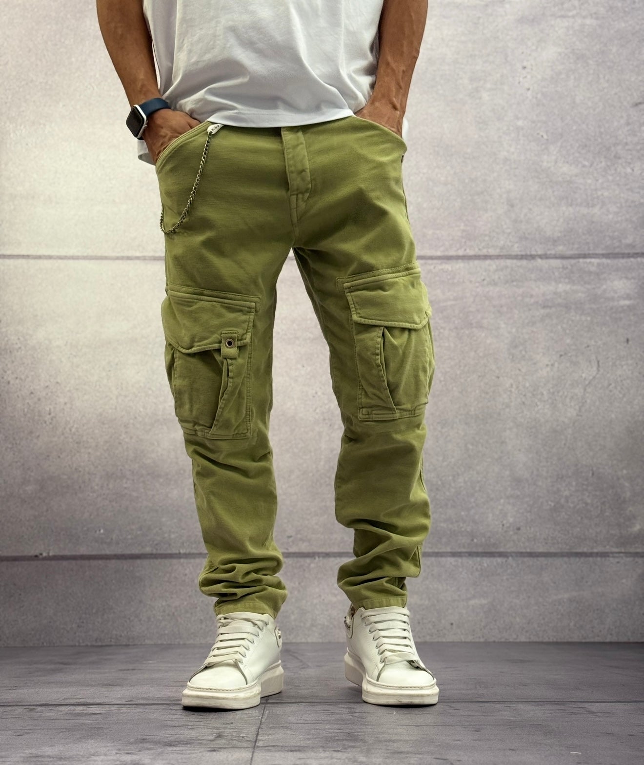 PANTALONE TASCONE FUSTAGNO - BERNA - ART. 223089348 - VERDE PANTONE