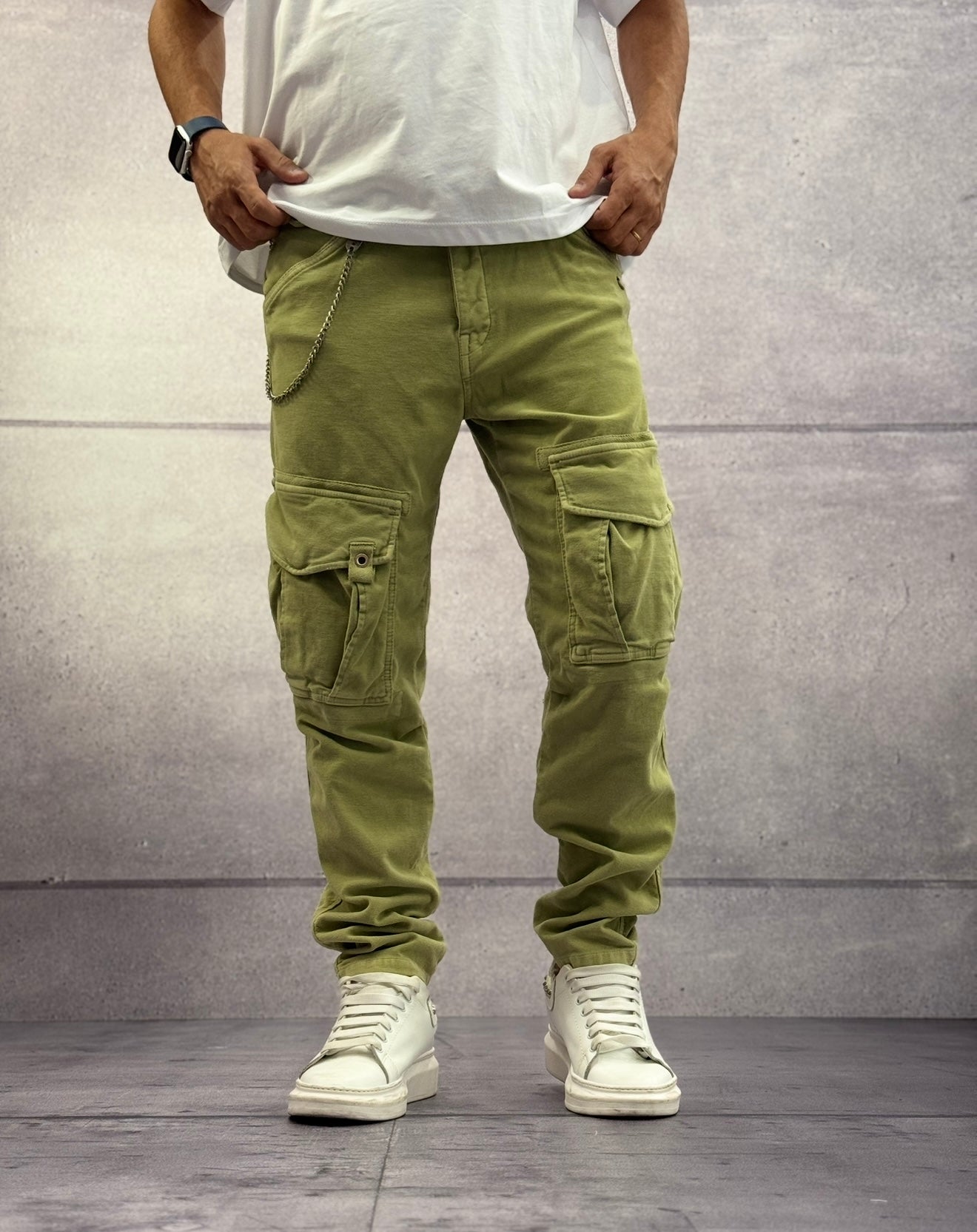 PANTALONE TASCONE FUSTAGNO - BERNA - ART. 223089348 - VERDE PANTONE