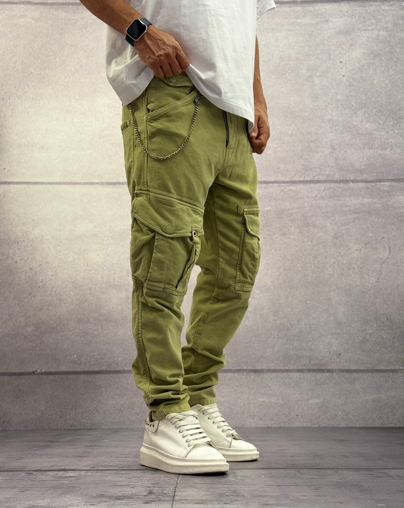 PANTALONE TASCONE FUSTAGNO - BERNA - ART. 223089348 - VERDE PANTONE