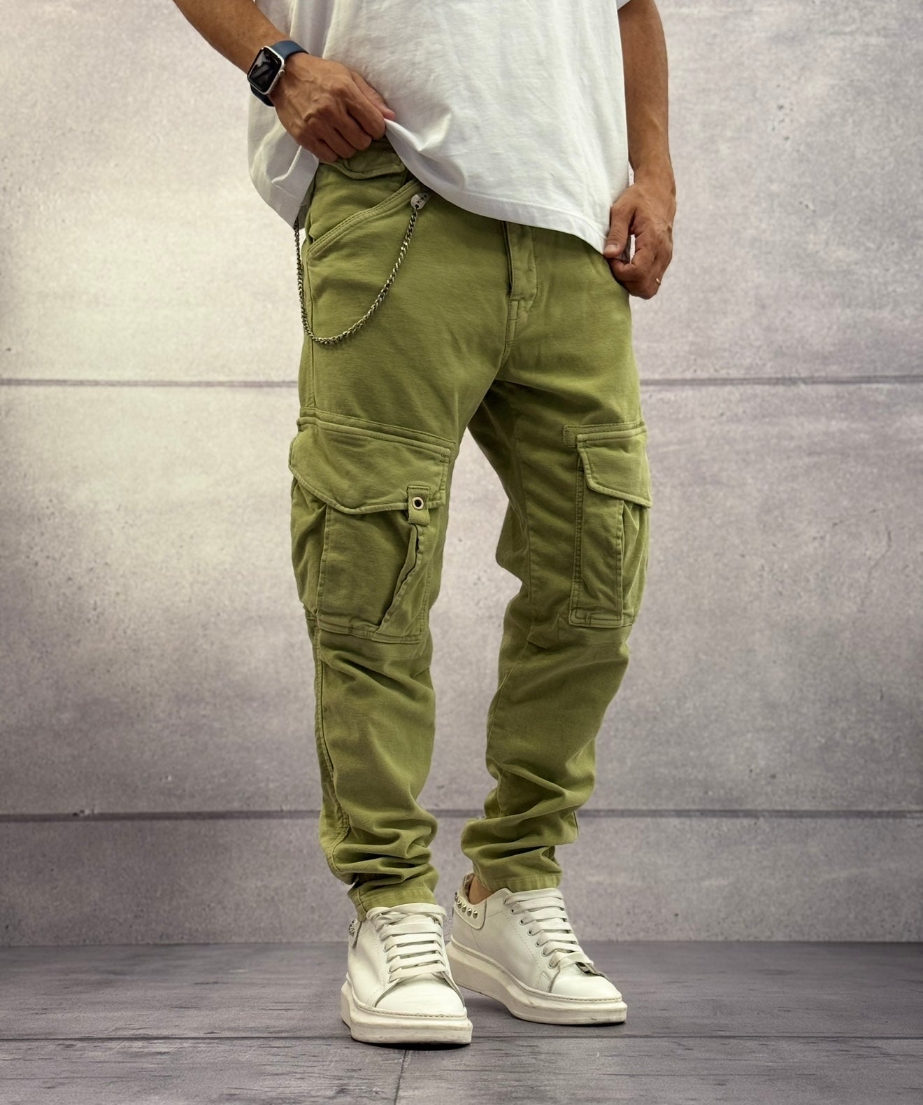 PANTALONE TASCONE FUSTAGNO - BERNA - ART. 223089348 - VERDE PANTONE