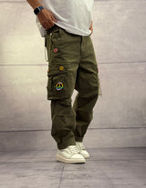 PANTALONE CARGO CON SPILLE - BERNA - ART. 2523036 - VERDE