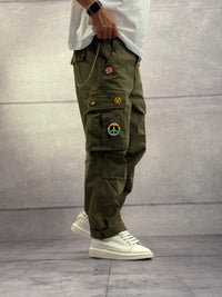 PANTALONE CARGO CON SPILLE - BERNA - ART. 2523036 - VERDE