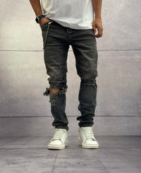 JEANS SLIM FIT CON ROTTURE - ONLY&SONS - ART. 22008104 - DARK GREY DENIM