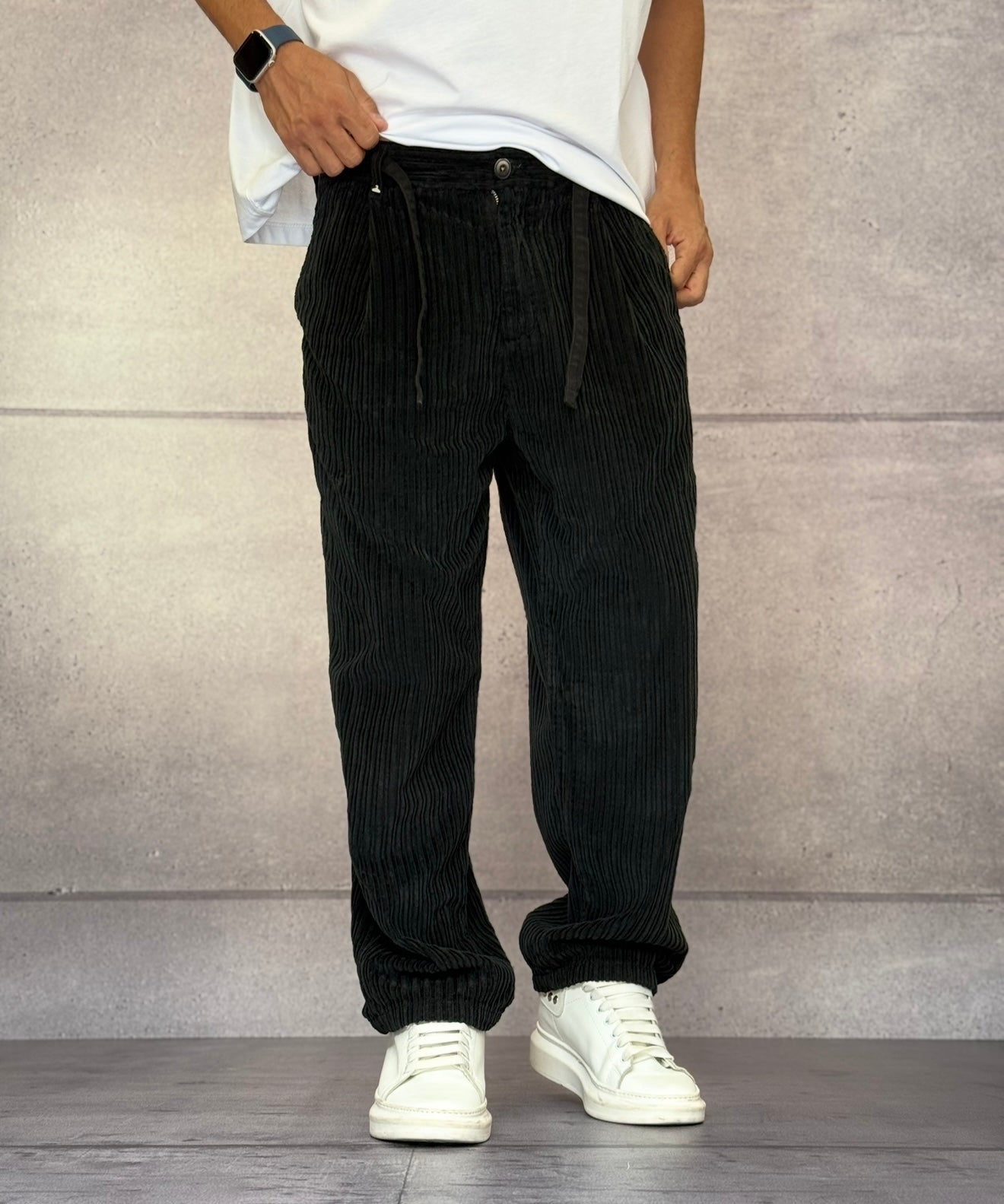 PANTALONE VELLUTO CON COULISSE - BERNA - ART. 252116